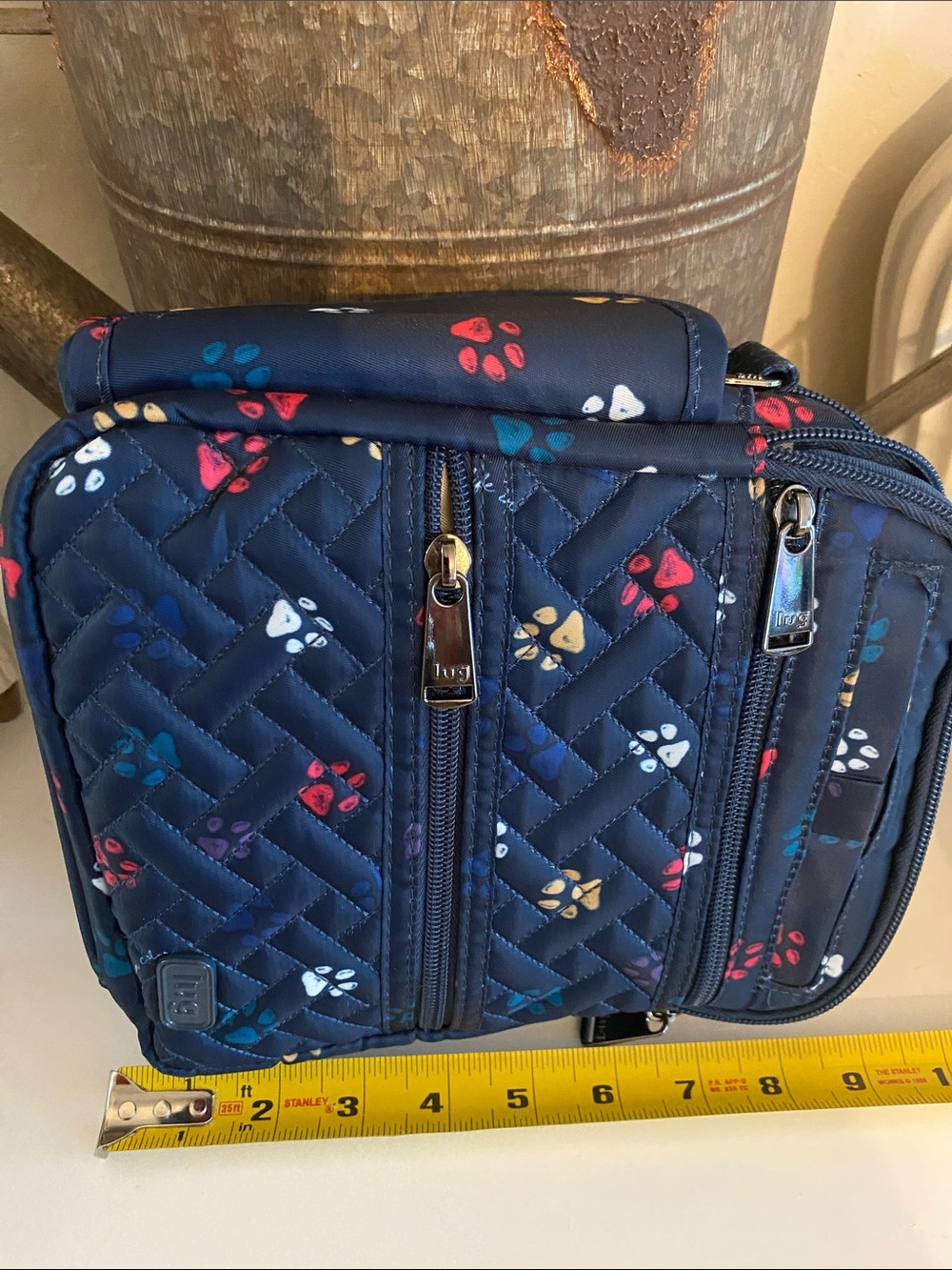 LUG: CAN CAN XL: MULTI COLOR PAWS NAVY With Adjustable Strap - Picture 13 of 14